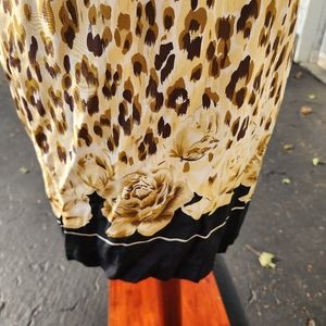 10p% Silk Shift Dress Sz 4 Animal Print